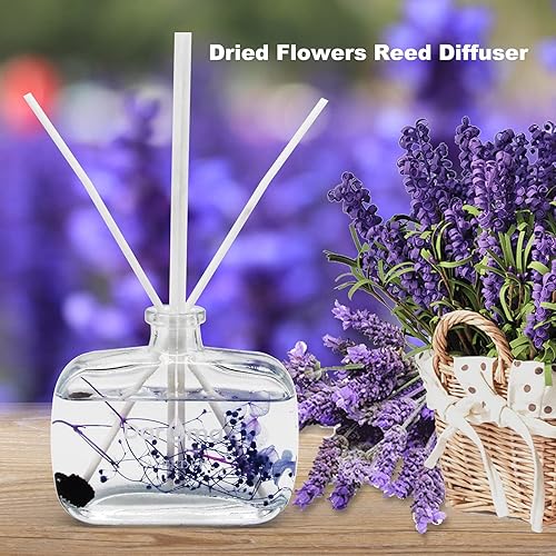 Miniatura 2 de Daroma - Juego de difusor de varillas con varillas de flores secas, difusor de varillas de aromaterapia con aceite esencial natural, difusor de