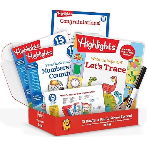 Highlights Preschool Learning Subscription Box | Puzzle-Based Activities for School Success | Reinforce Learning at Home in 15 Minutes a Day