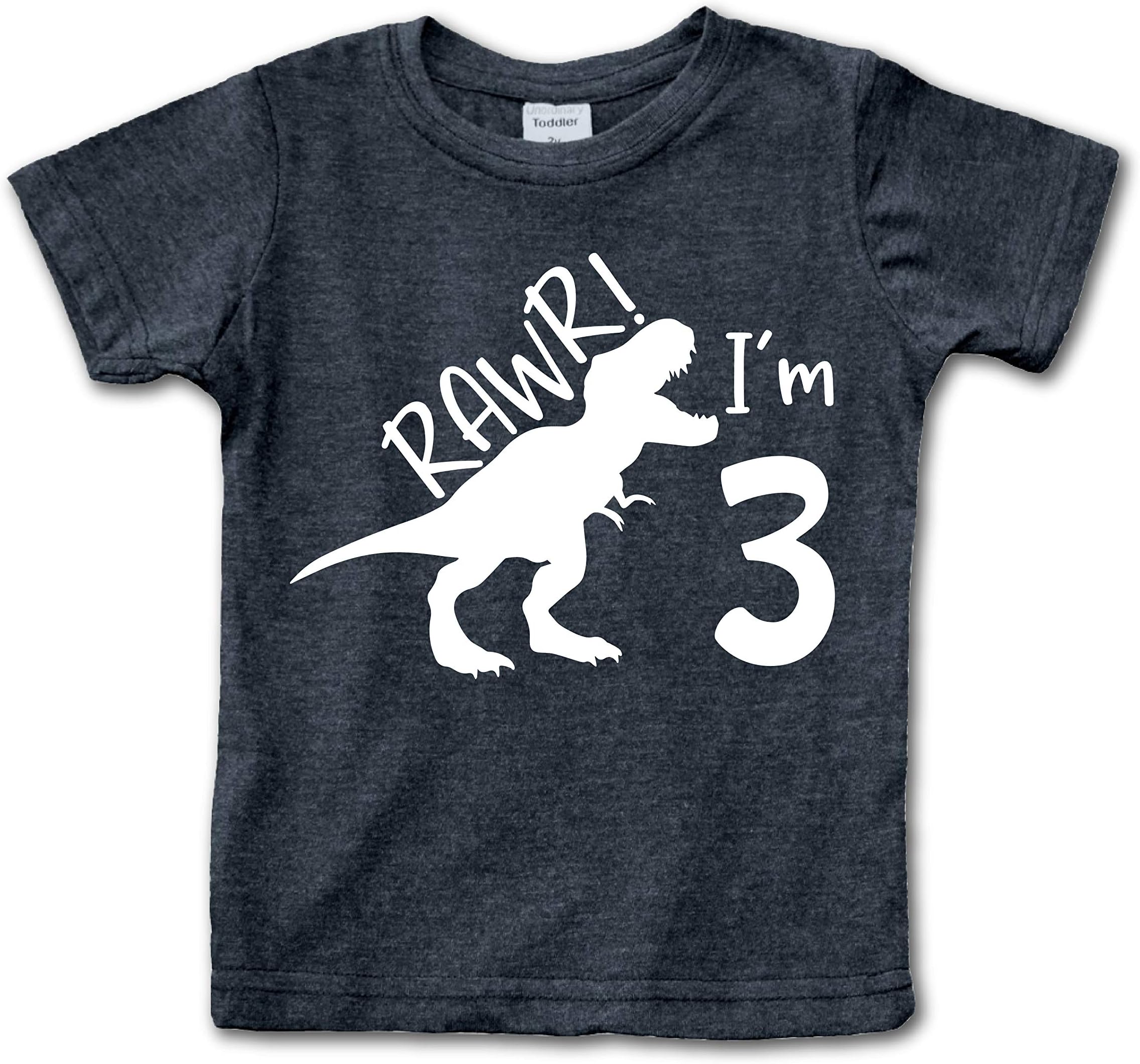 rawr im 3 Dinosaur 3rd Birthday Shirt boy Roar Three Year Old Dino Tshirt rex