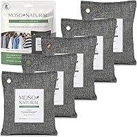 Vista 10 de Moso Natural Bolsa purificadora de aire de 7.05 oz (paquete de 3) HGTV Editor's Pick Absorbedor de olores de carbón de bambú premium para el hogar