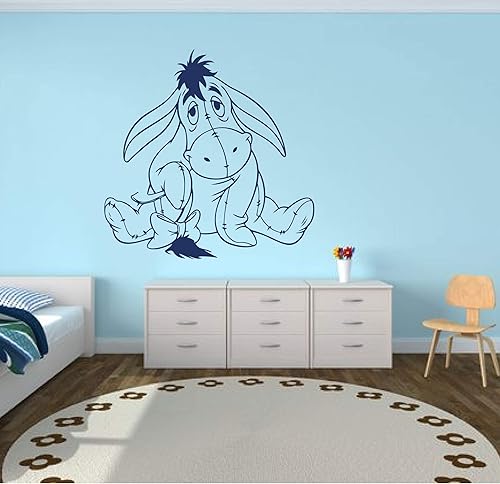 Miniatura 5 de Custom Vinyl Decor | Eeyore Wall Decal | For the Playroom, Classroom, Library, Bedroom, or Nursery | Small and Large Sizes | Black, White, Yellow,