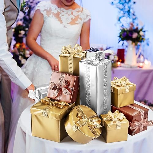 Miniatura 2 de MIAHART 50 hojas de papel de seda a granel de 20 x 14 pulgadas, papel metálico para envolver regalos, envoltura de accesorios para boda, fiesta de