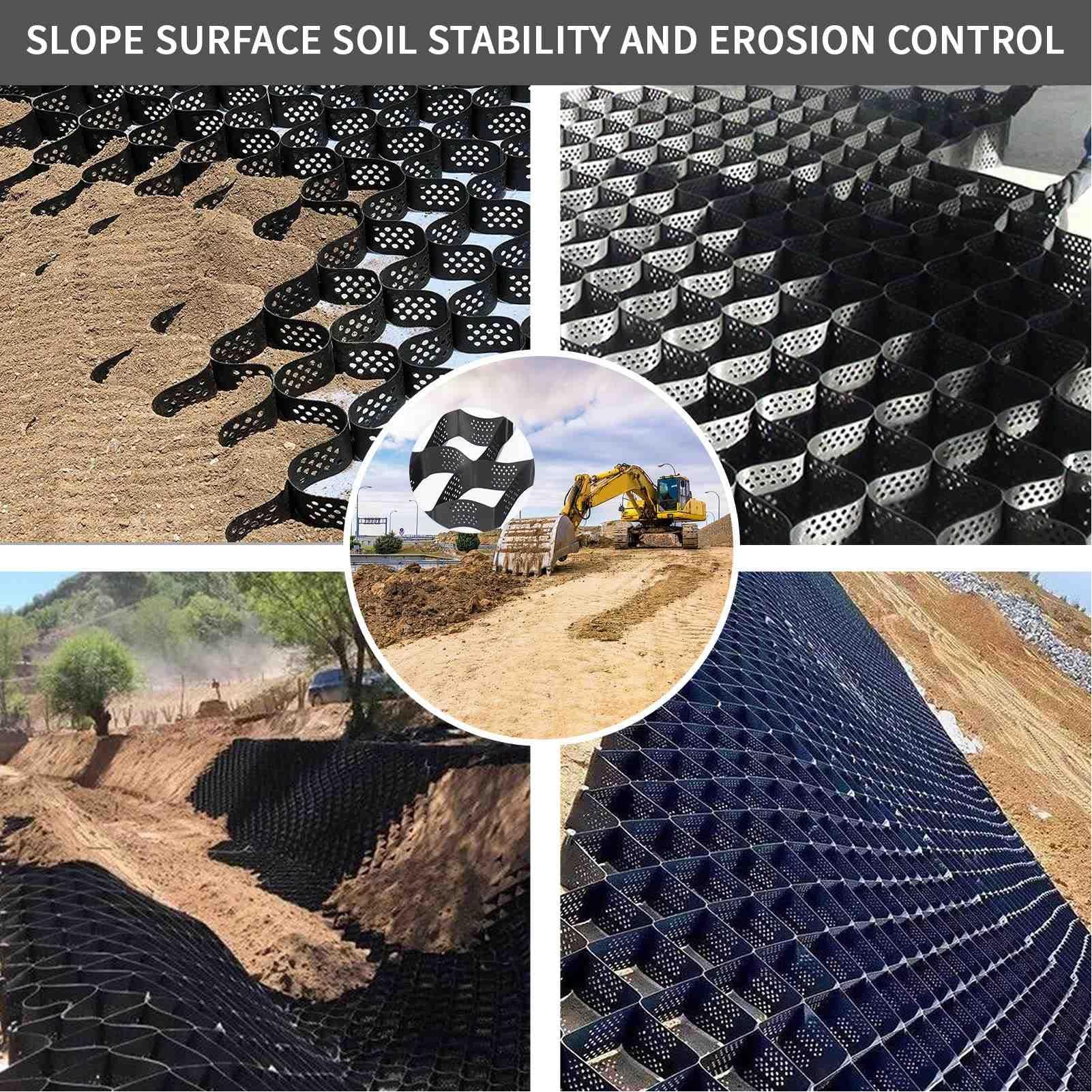 Griglia di ghiaia per stabilizzazione pieghevole in HDPE da 9 x 17 piedi