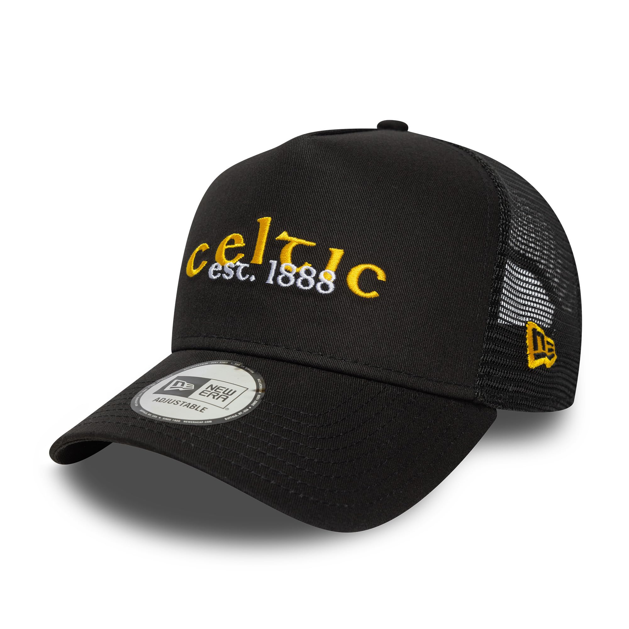 New Era Unisex Black Adult's 9Forty Wordmark Celtic Football Club Baseball Cap Hat