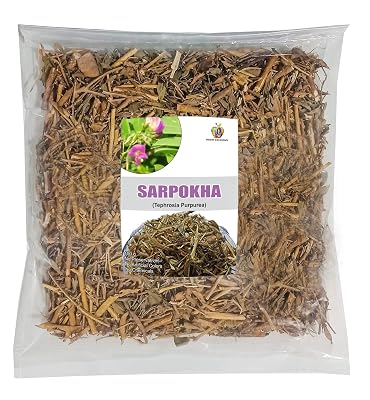Jioo Organics Sarphokha Panchang - Sarphoka - Sarpoka - Sarponkha - Sarpokha - Surphoka - Tephrosia purpurea, 100g