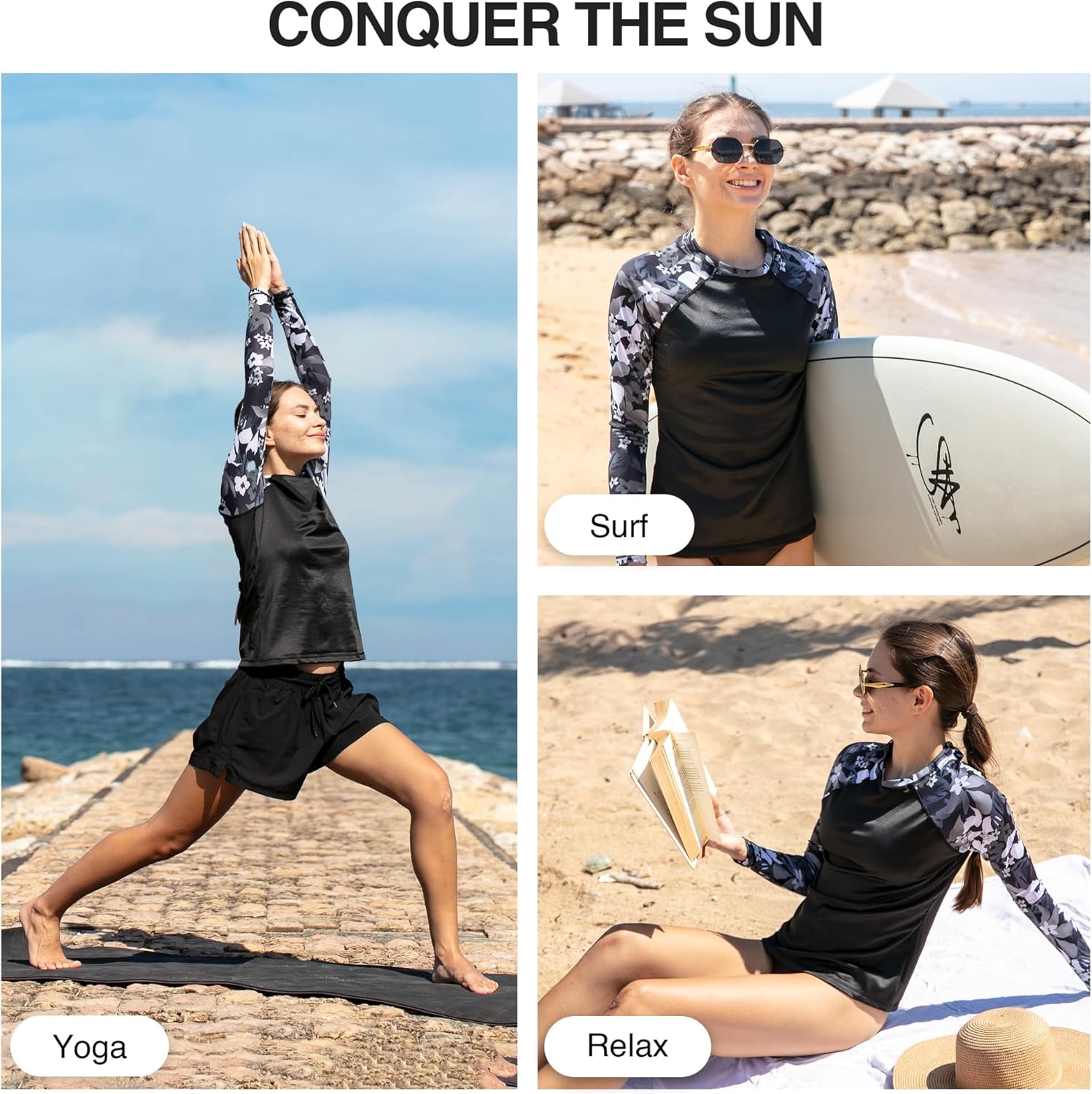 Kanu Surf Women's Keri Long-Sleeve UPF 50+ Rashguard