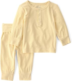 Carter's Baby Boy & Baby Girl 2-Piece PurelySoft Long-Sleeve Top & Pant Set | Cozy Everyday Outfit | Soft Button-Front Lou... Price In India