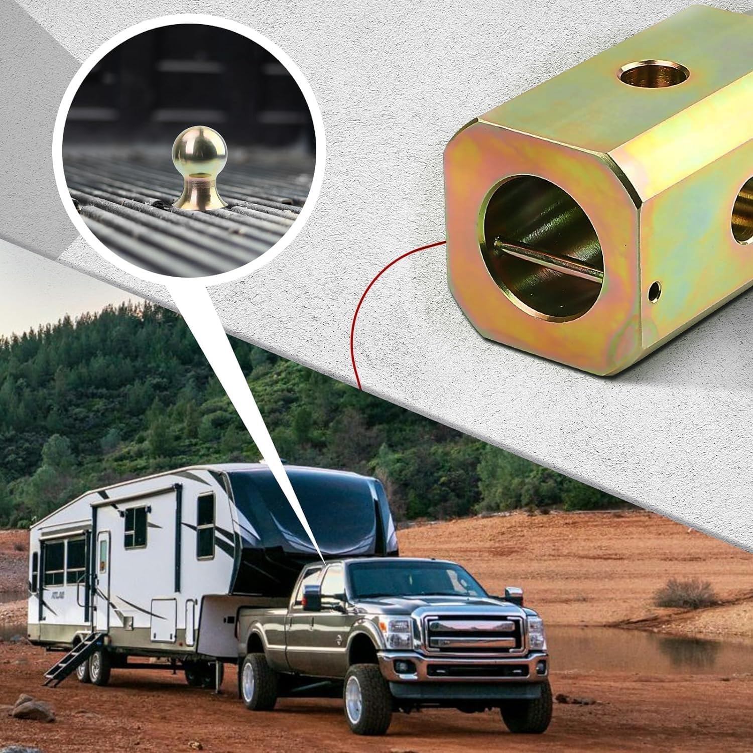 GNXA2000 Gooseneck Turn Over Ball 2-5/16" Fit for B&W Trailer Hitches, Gooseneck Hitch Ball