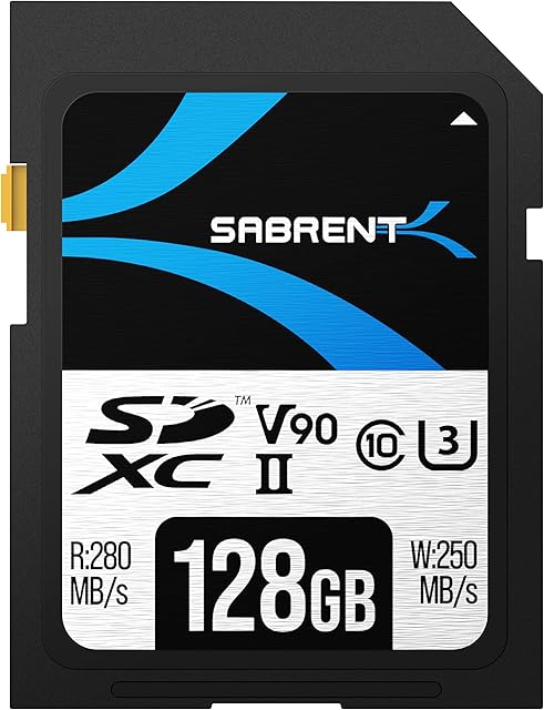 SABRENT Rocket v90 128GB SD UHS-II Memory Card R280MB/s W250MB/s (SD-TL90-128GB)