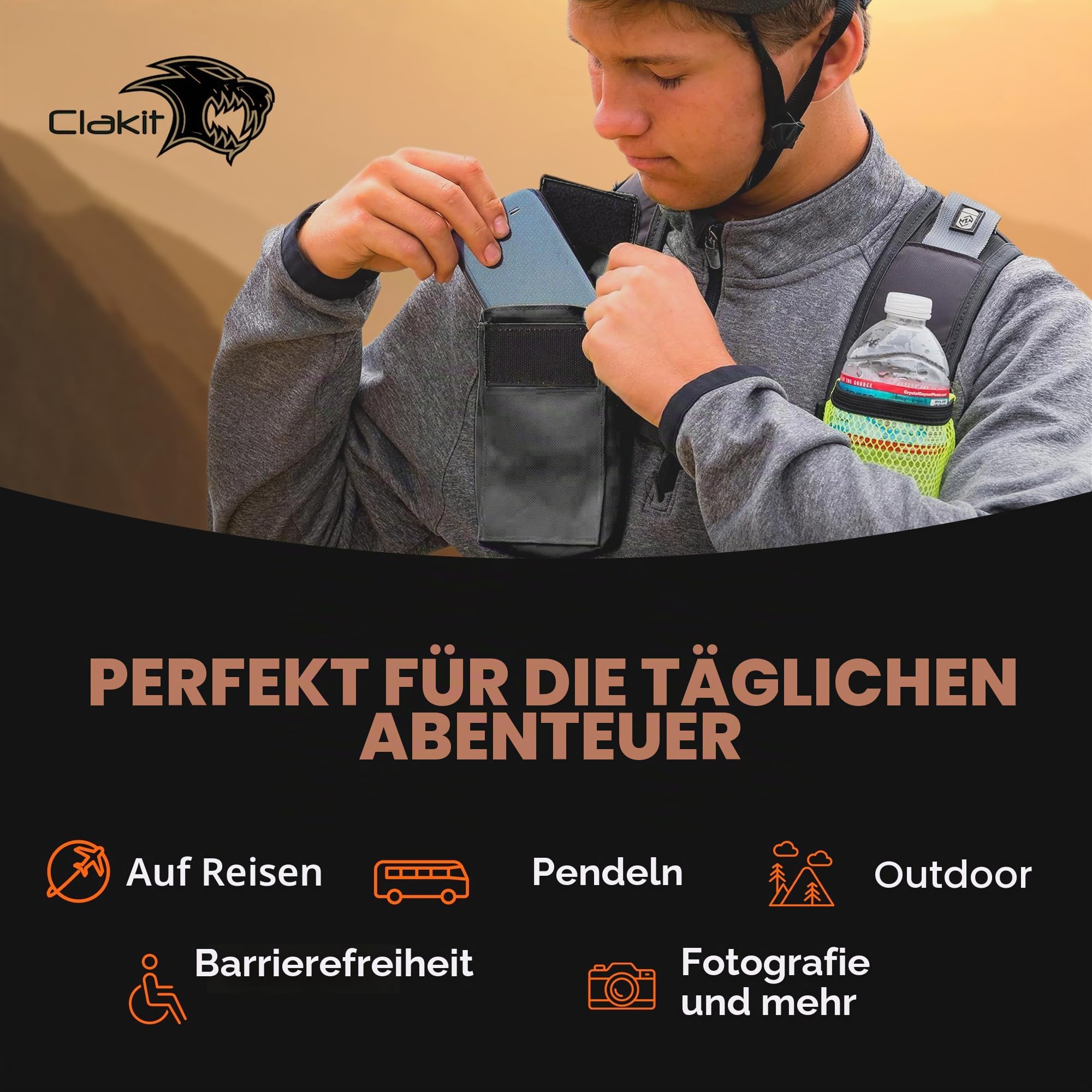 Smartphone Strap Pack - Backpack Shoulder Strap Pocket - Backpack Attachment for Hikers, Travelers, Students, and Commuters