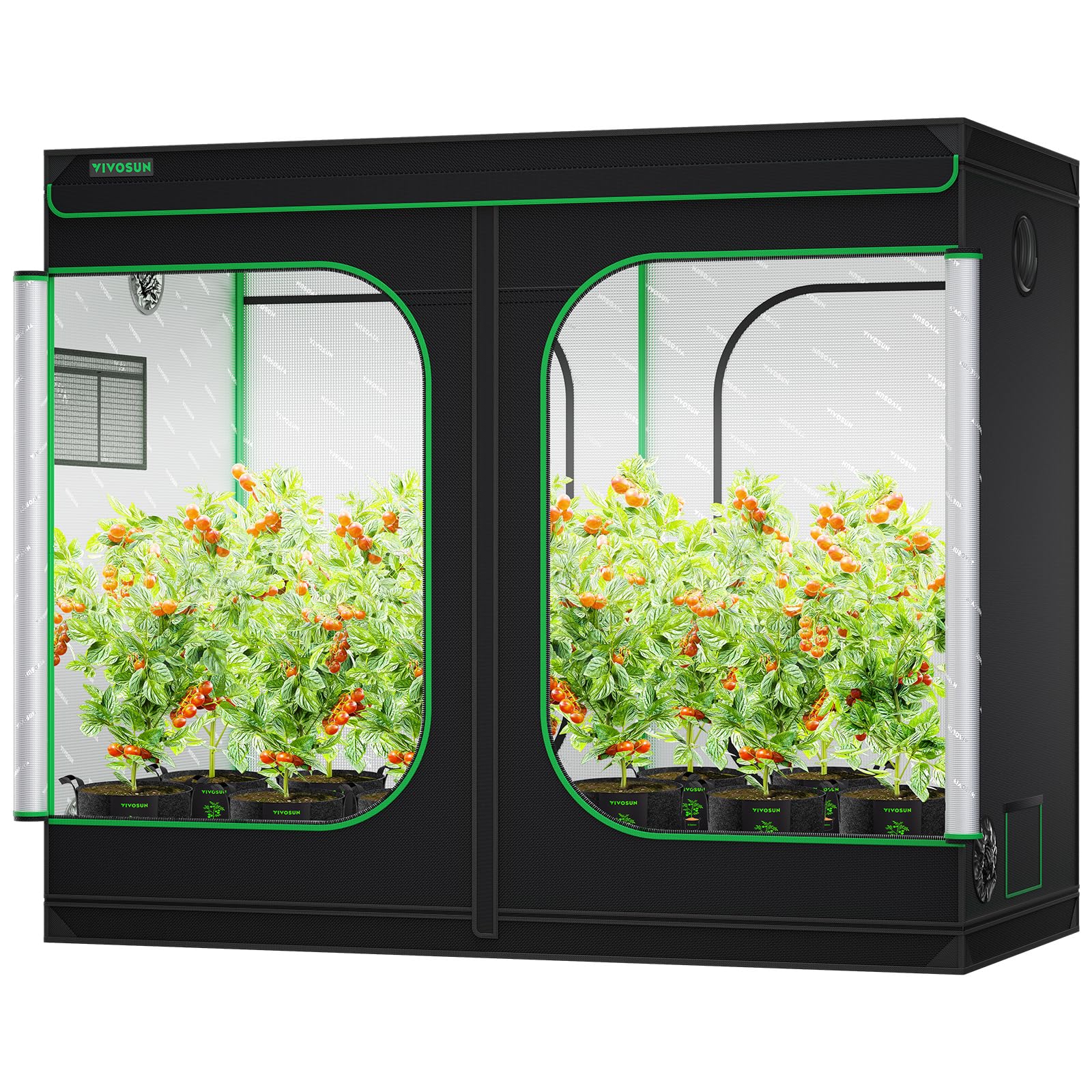 VIVOSUN S848 4x8 Grow Tent 96"x48"x80" High Reflective Mylar Tent