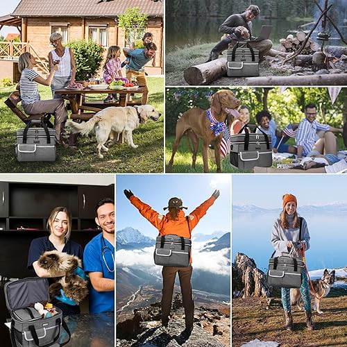 Miniatura 3 de BAGLHER Bolsa de viaje para perros  Juego de organizador de viaje para mascotas de fin de semana aprobado por aerolíneas de doble capa para perros y