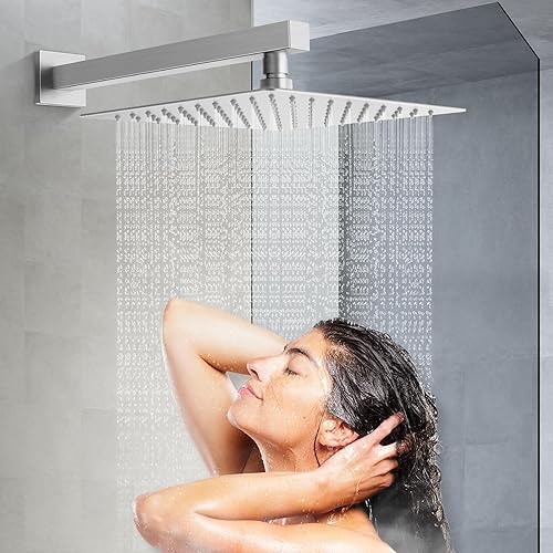 Miniatura 2 de Juego completo de grifo de ducha sistemas de ducha montados en la pared con ducha de lluvia de 10 pulgadas y de mano, mezclador de lluvia de lujo