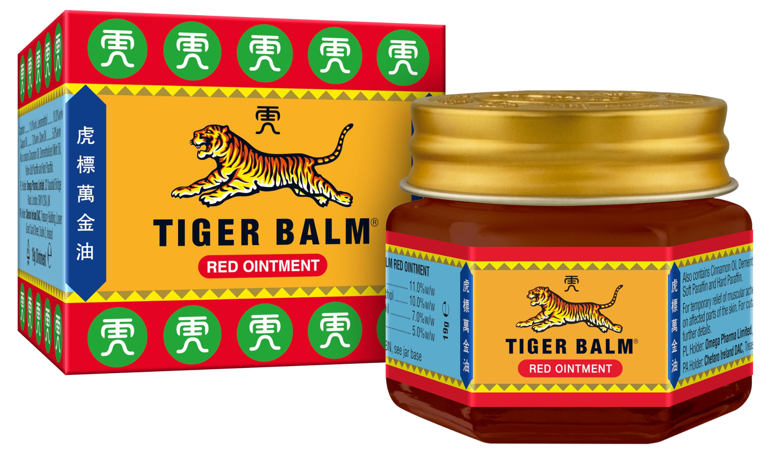 Red Ointment (19g), Effective Herbal Pain Relief, for Muscle & Back Pain