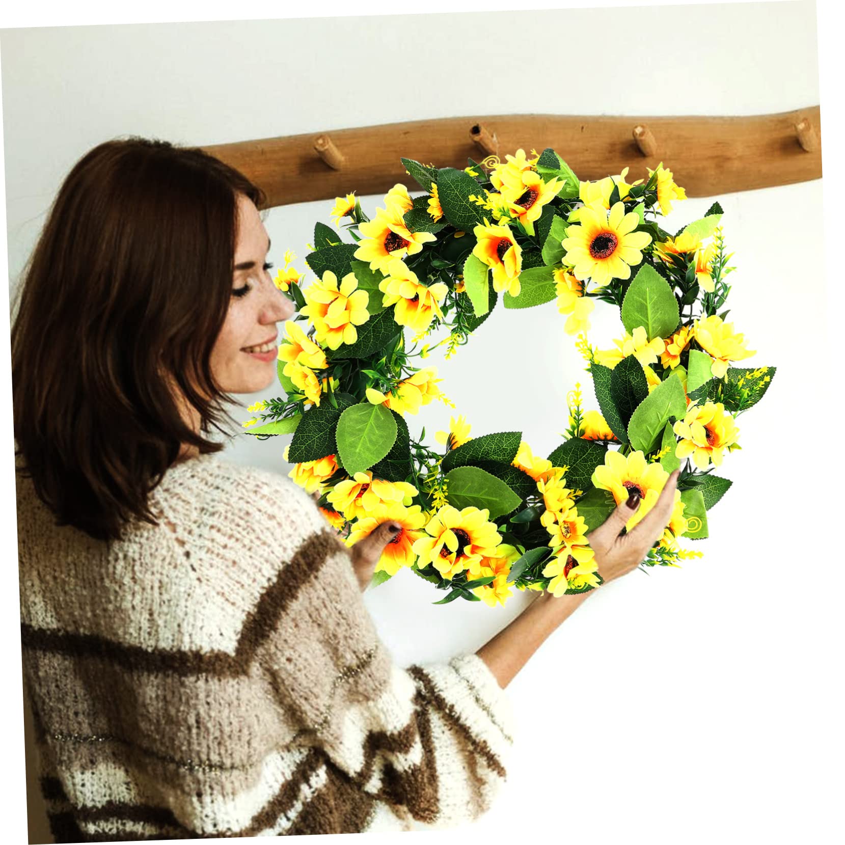 Künstlicher Sonnenblumenkranz Dekorativer Türkranz Für Hochzeiten Feste Heimdekoration Langlebig Und Pflegeleicht Für Innen Und Außenbereiche Mit Realistischem Design