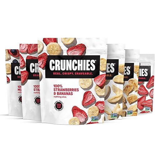 Miniatura 8 de Crunchies Frutas liofilizadas, frutas crujientes 100% naturales, sin OMG y kosher, paquetes de aperitivos de frutas liofilizadas resellables,