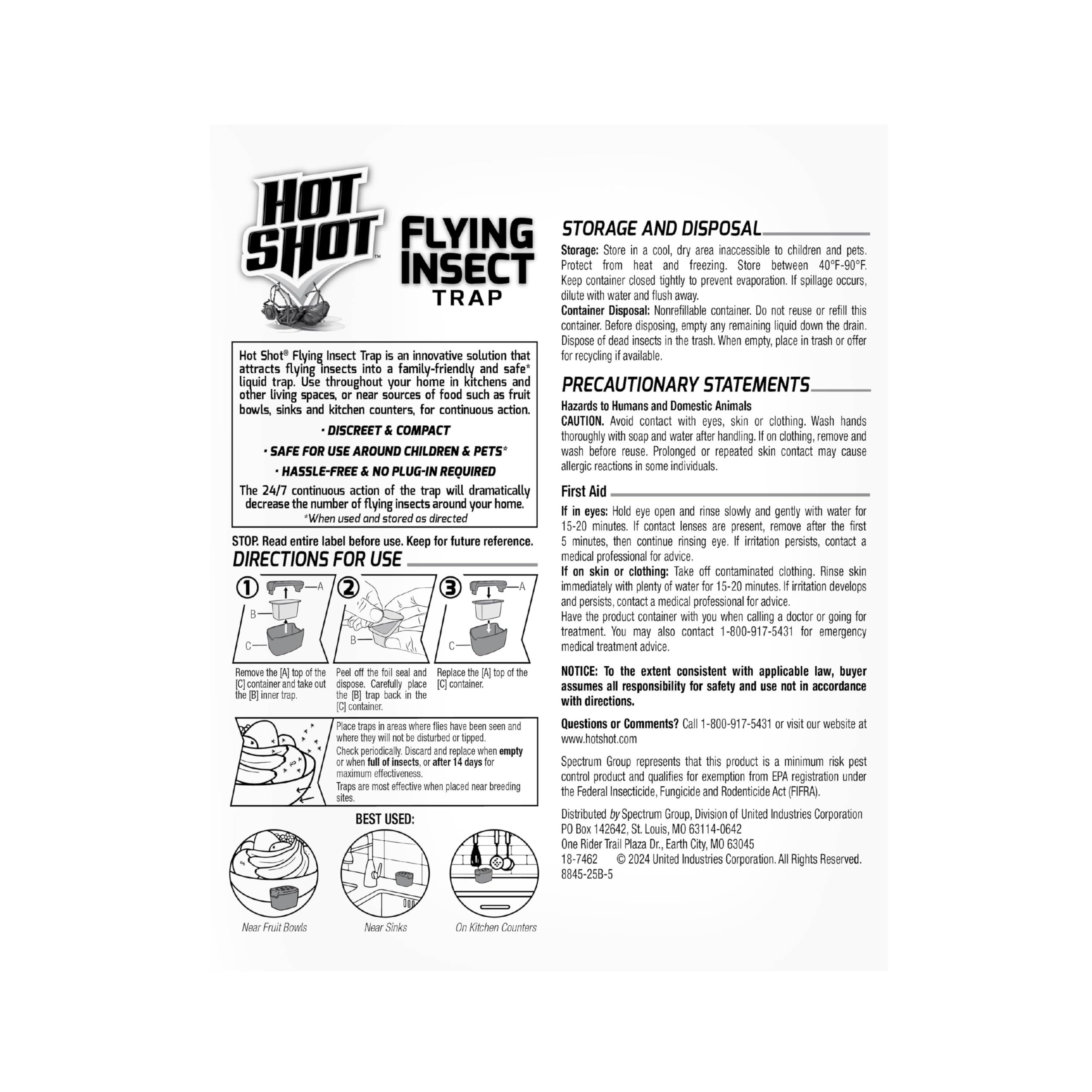 Hot Shot Flying Insect Traps - 6 Pack -13 Hot Shot Flying Insect Traps - 6 Pack -13