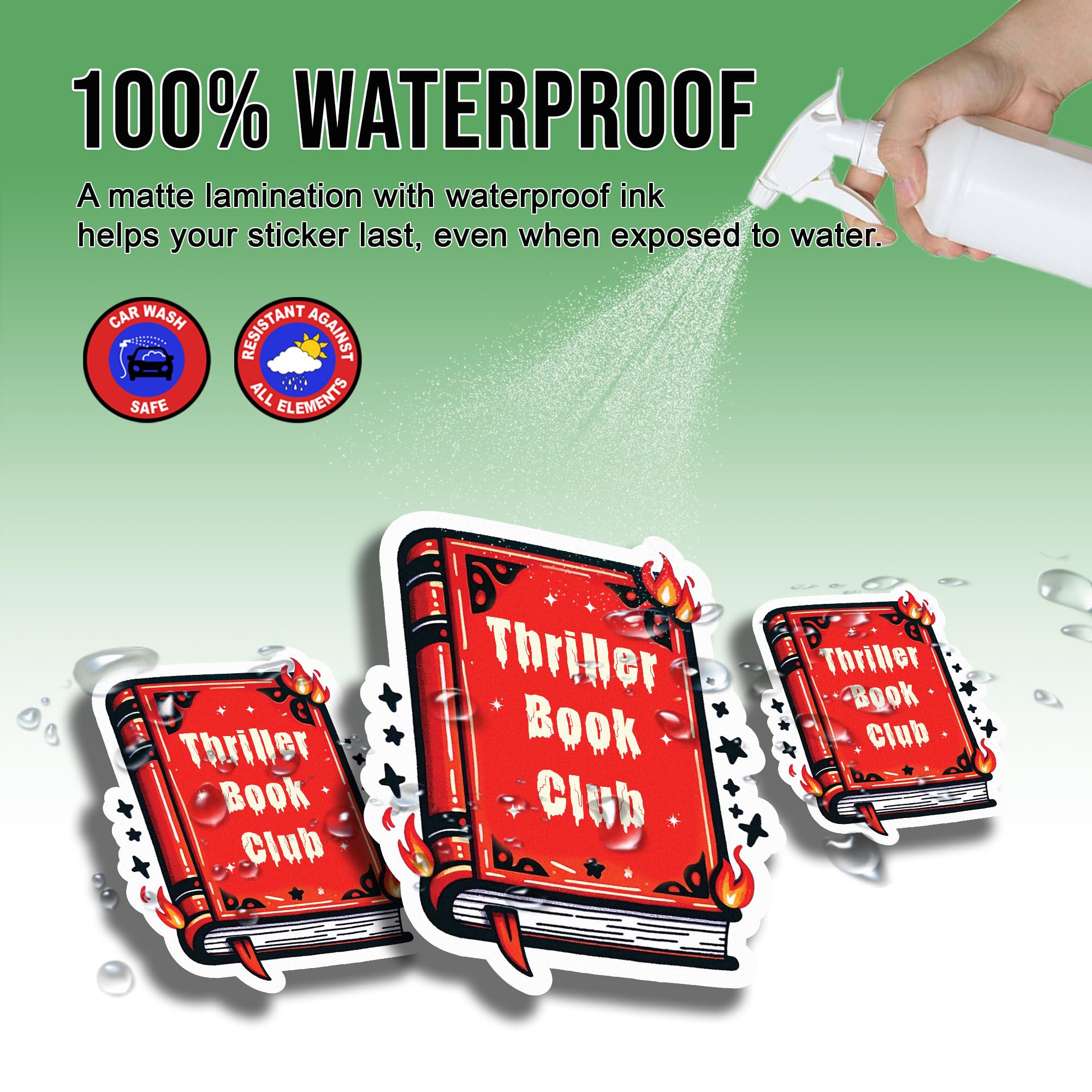 62 Pcs Thriller Book Stickers Pack - Cute Cartoon Vinyl Decals For Water Bottles & Laptops - View #12