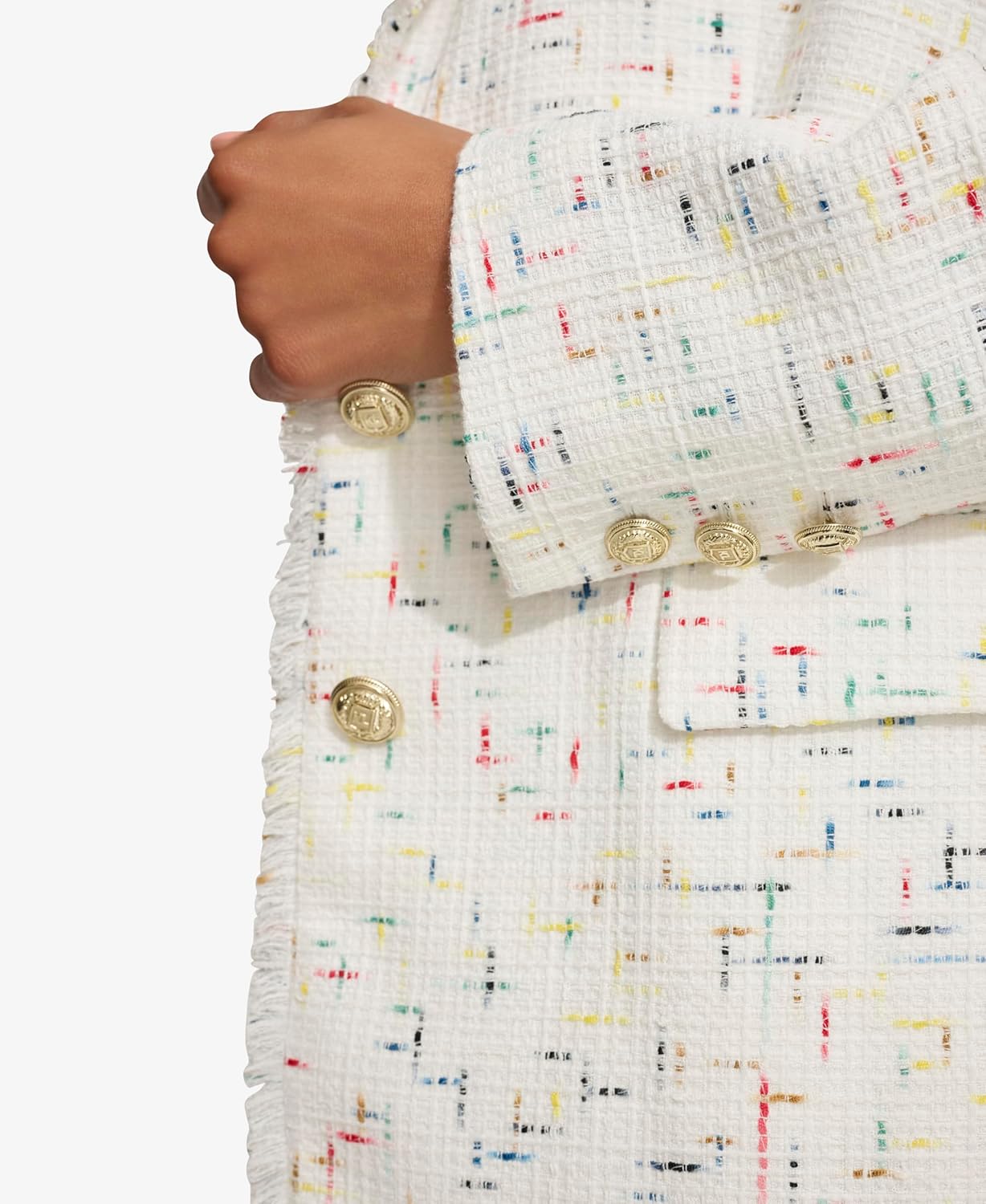 Karl Lagerfeld Womens Tweed Fashion Blazer - Image 5