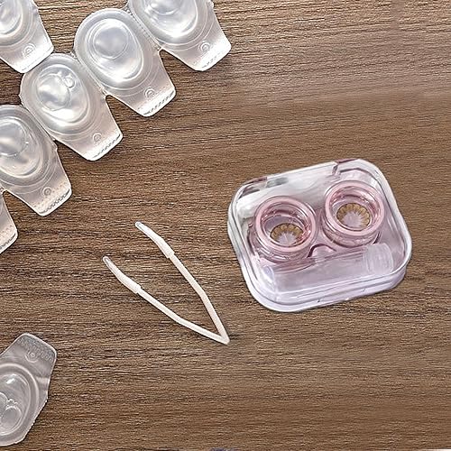 Miniatura 2 de Generic Estuche para lentes de contacto, kit portátil de mini lentes de contacto, organizador de lentes de contacto transparente con removedor de