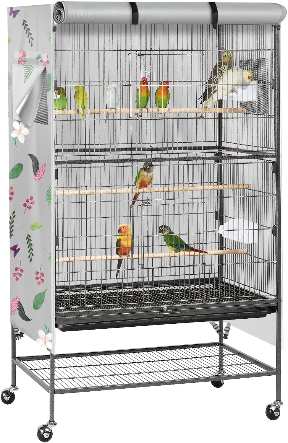 DUSTYPROTE Birdcage Cover, Universal Bird Cage Cover Good Night Blackout, Parrot Cage Cover Breathable, Washable Parrot Cage Cover,…