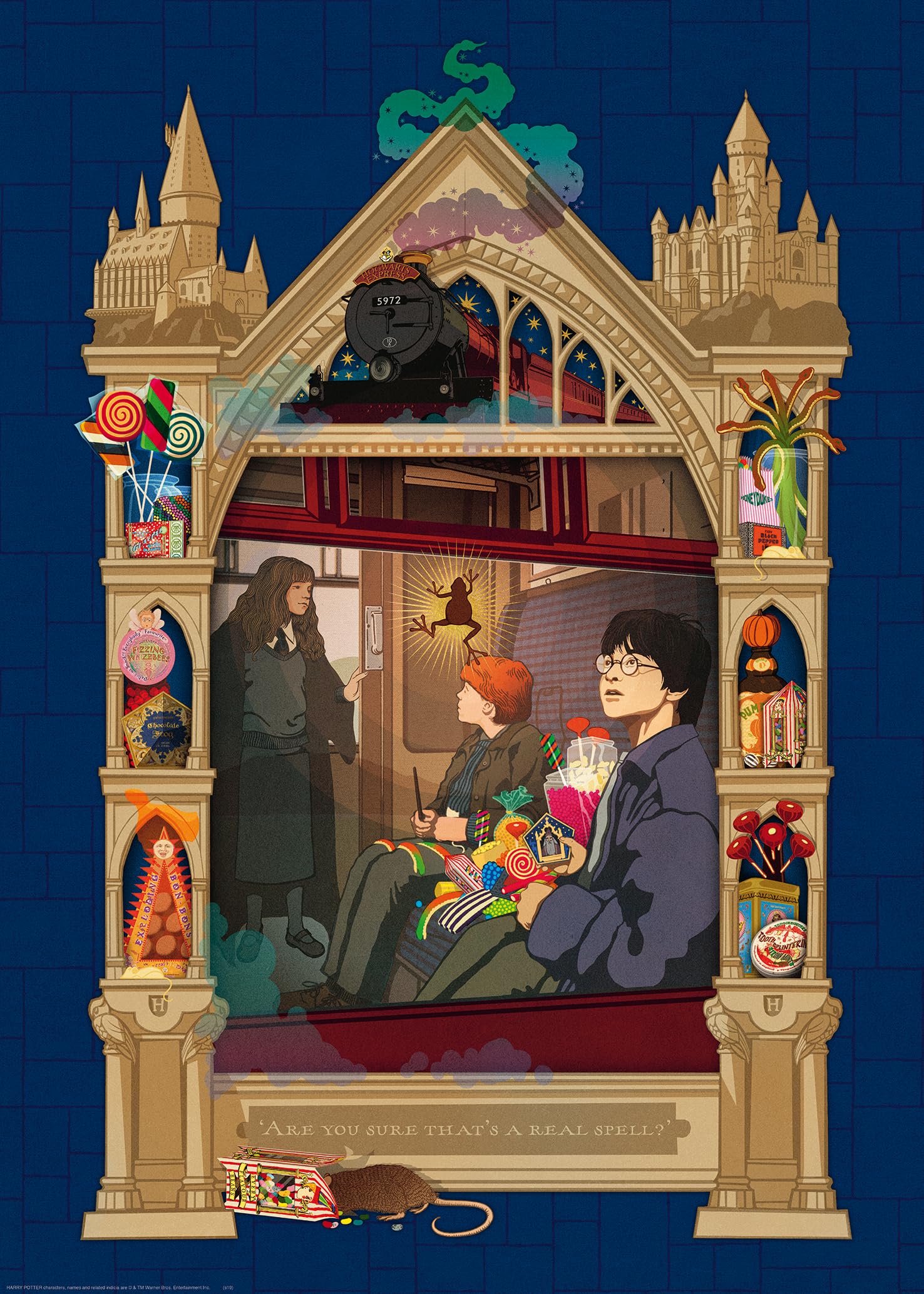 Ravensburger Puzzle 12000500 – Harry Potter auf dem Weg nach Hogwarts, 1000 Teile