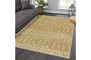 Khaki Washable Living Room Rug, 4x6