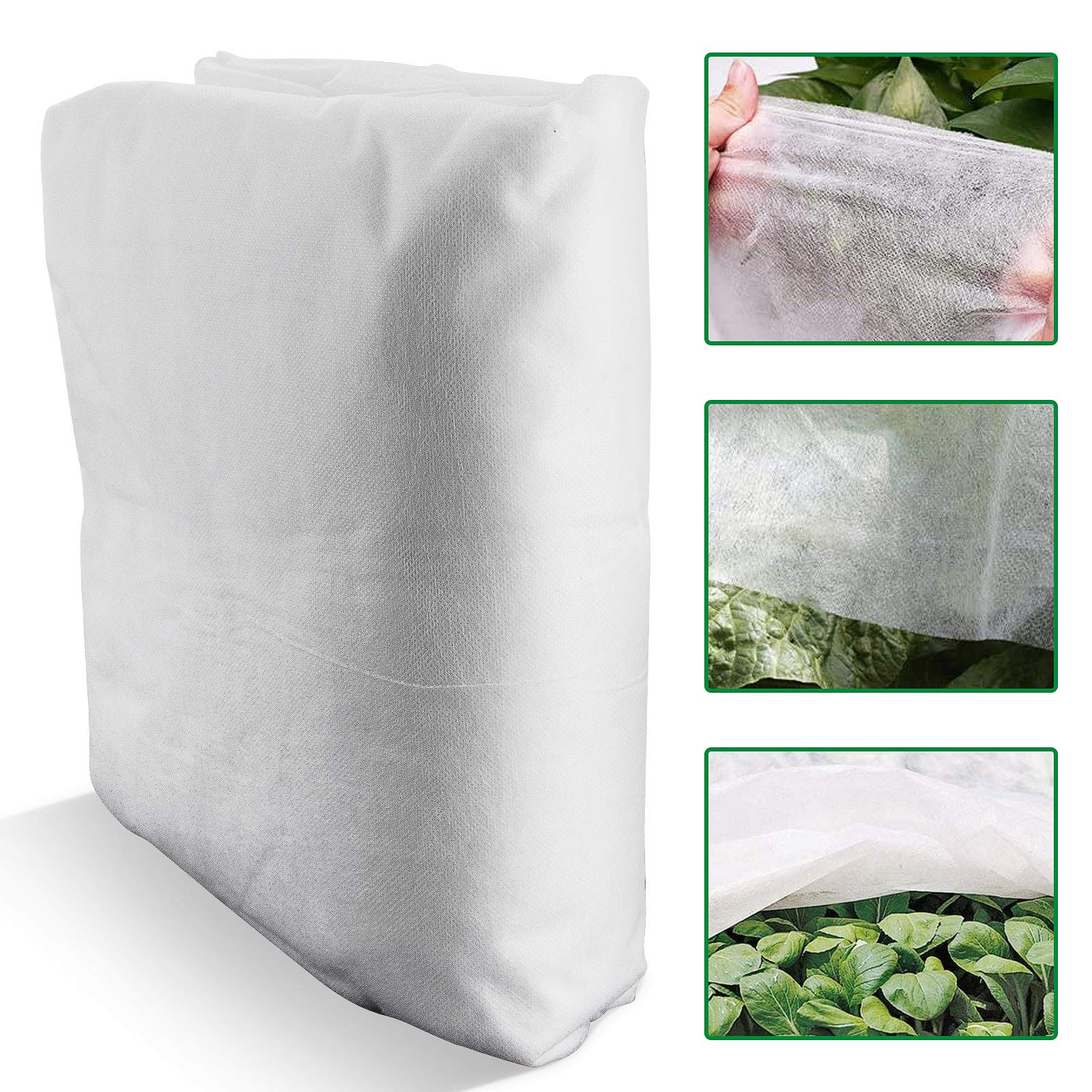 Plant Cover Freeze Protection & Floating Row Cover 0.9oz 8ft X 24.5ft, Breathable and Durable,Plant Covers for Winter Frost Protection & Plant Growth Season Etc.