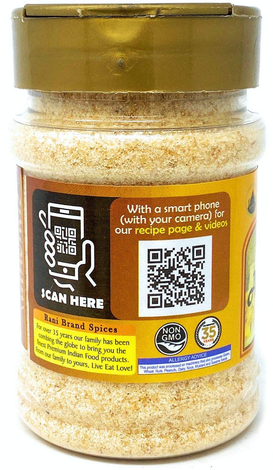 Rani Asafetida (Hing) Ground 3.75oz (106g) PET Jar All Natural Salt