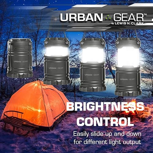 Miniatura 3 de Linterna de campamento portátil para interiores y exteriores + linterna de emergencia impermeable con luces LED (300 lúmenes) para mochileros,