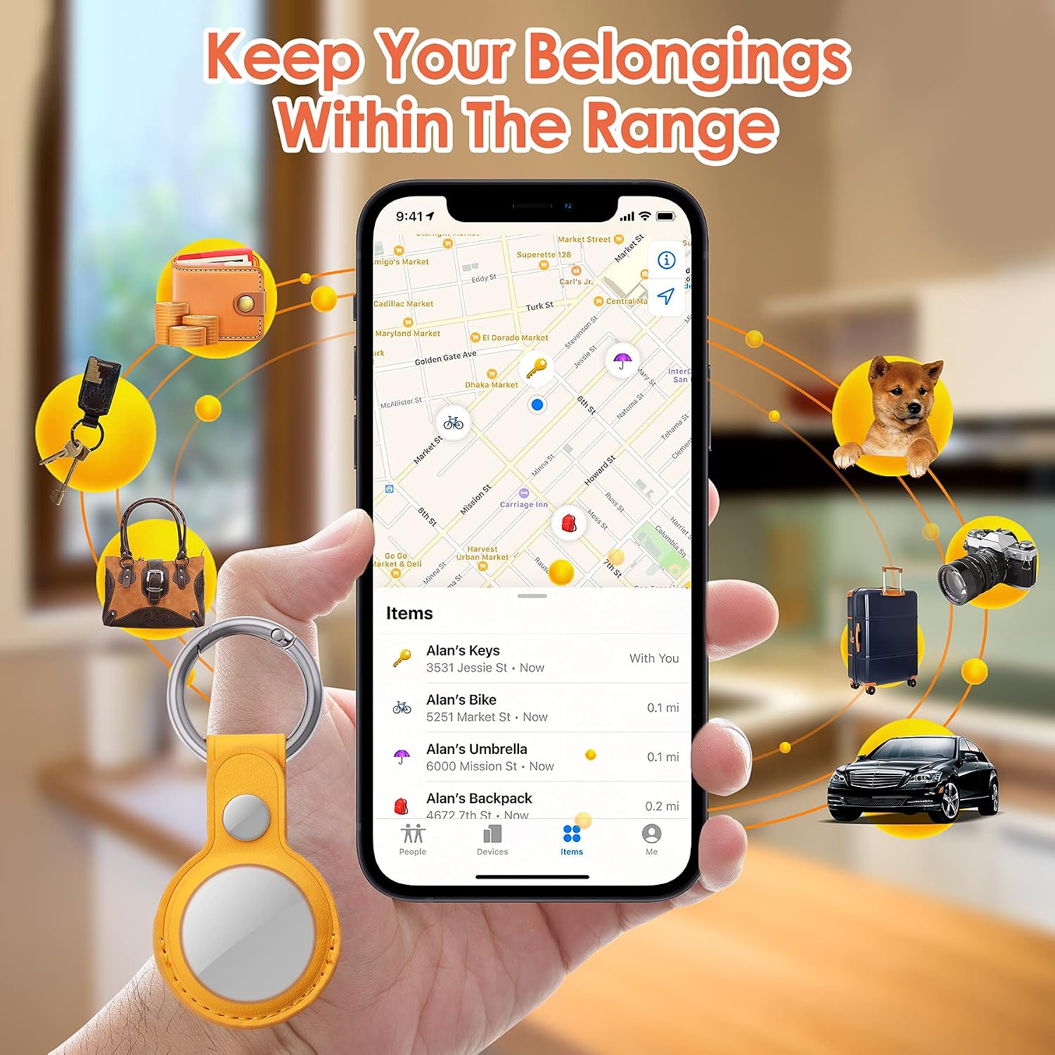 tomorotec 2 pack anti lost pu leather protective case for airtag safety protector case cover with keychain ring for apple airtag tracking locator tra