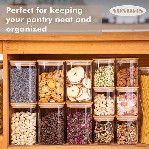 Miniatura 2 de 6 recipientes rectangulares de vidrio con tapas, tarros de vidrio con tapas, tarros transparentes de almacenamiento de alimentos, recipiente pequeño