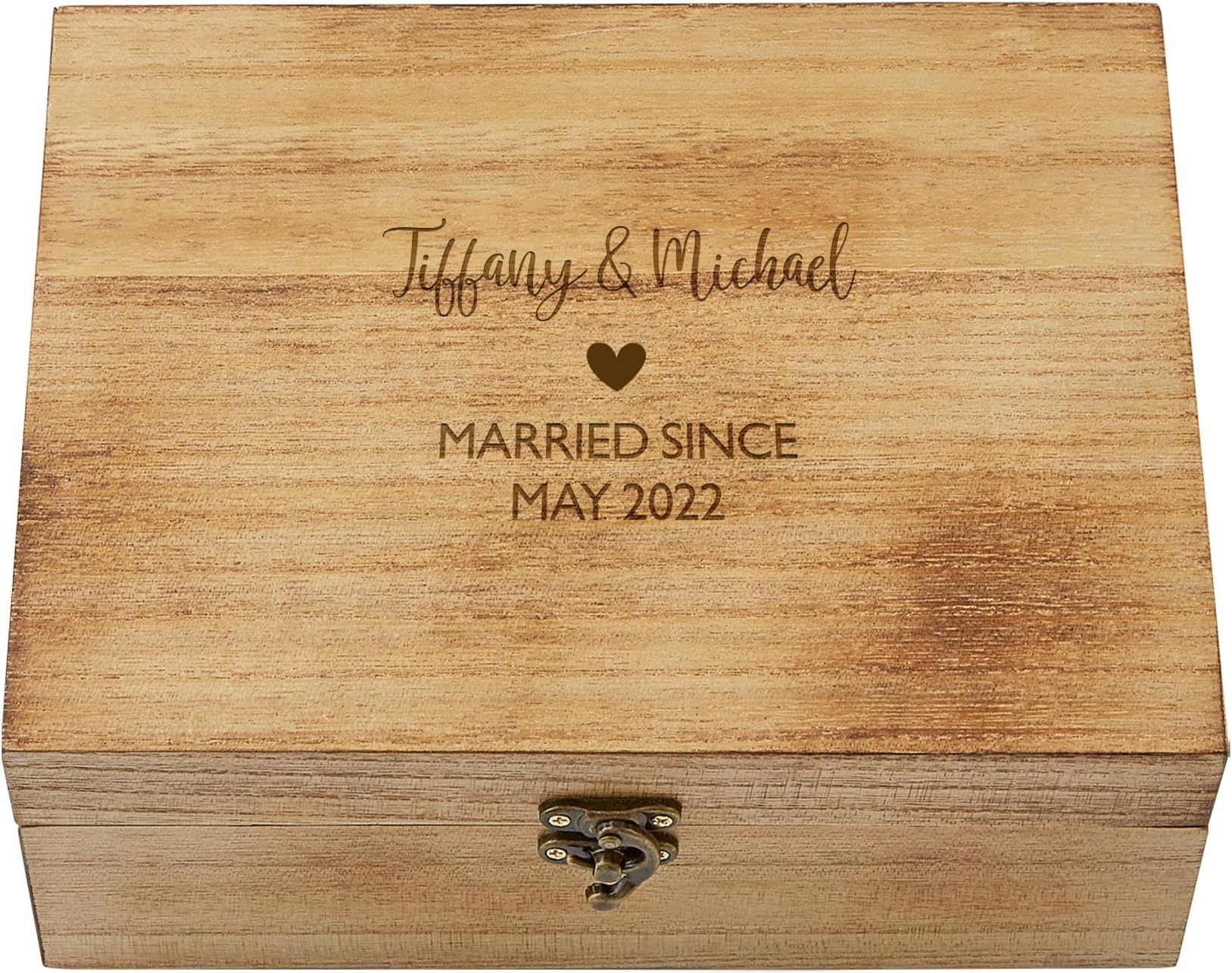 Couple's Heart Keepsake Box