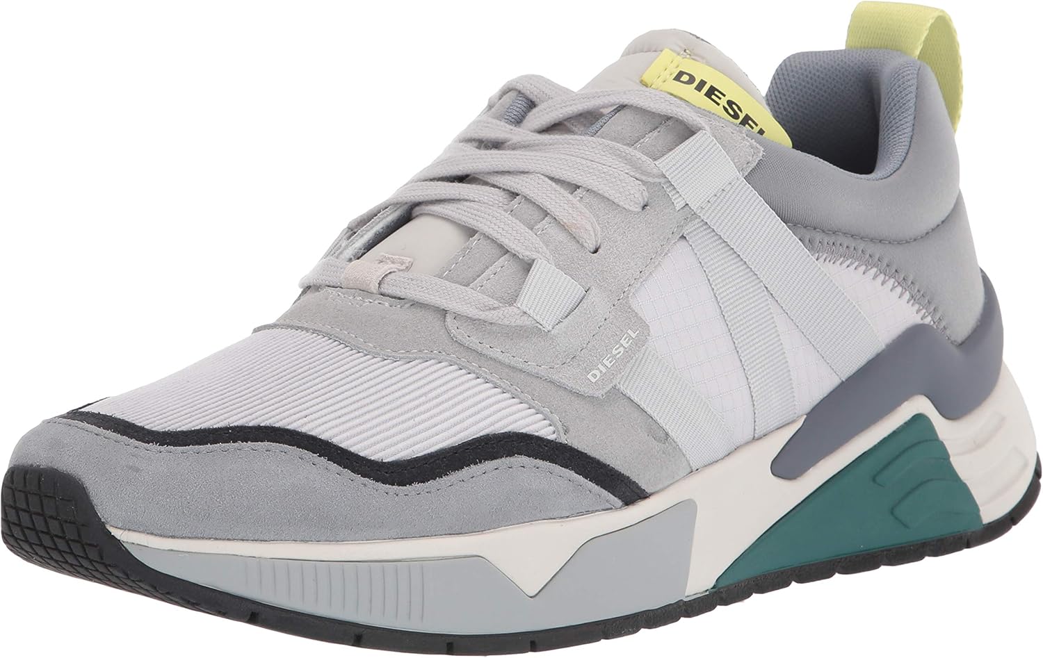 Diesel Men's Fashion Sneaker 12 Vapor Blue/Sunny Lime