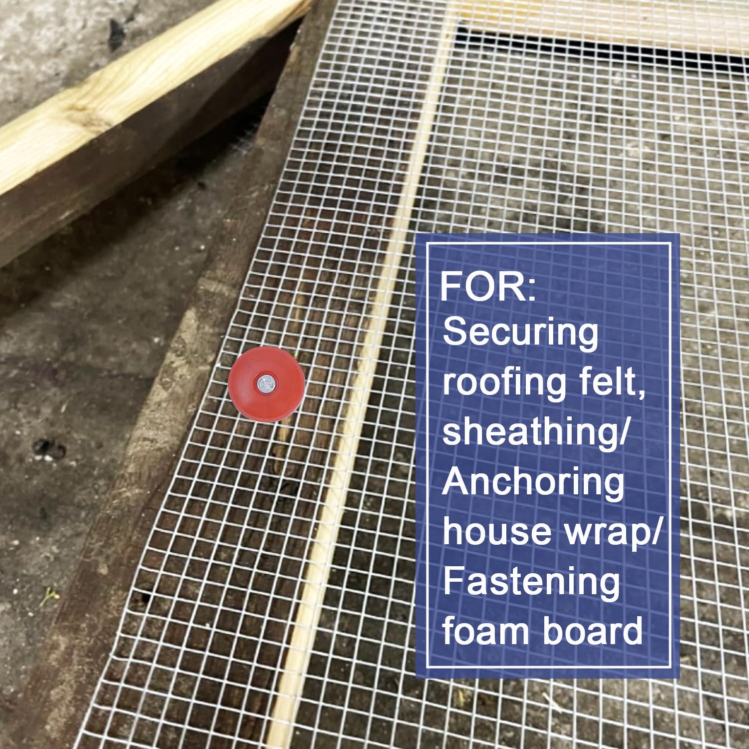 Roofing Cap Nails - 200 Pcs, 1 Inch -4 Roofing Cap Nails - 200 Pcs, 1 Inch -4