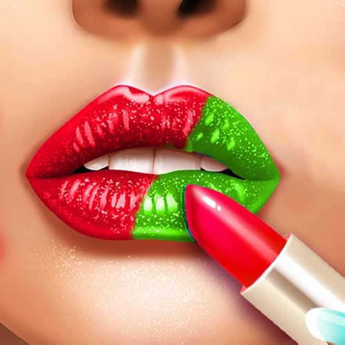 Lippenstift Makeover- und Make-up-Spiele: Befriedigung von Prinzessin Lippenkunst Modegeschichte 3D-Make-up-Stylist Girl Maltesspiele