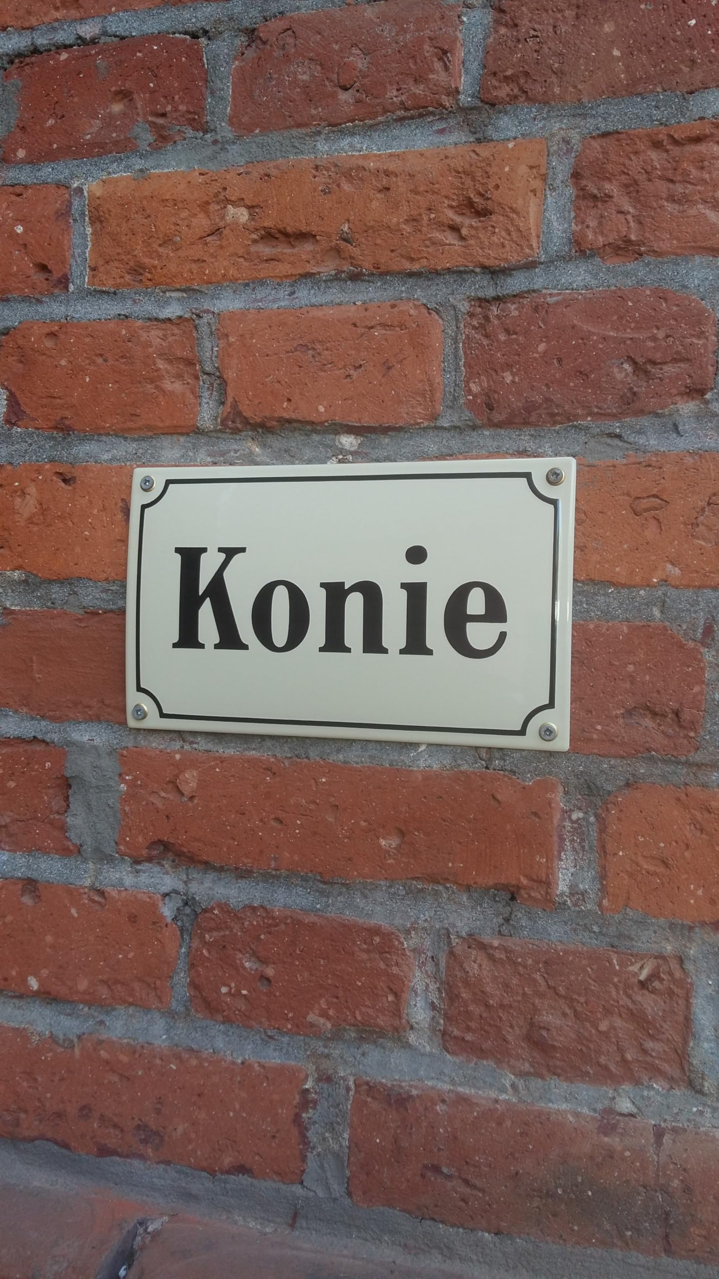 Hausnummer Emaille 15x25 cm Hausnummernschild mit Wunschnummer Premiumqualität