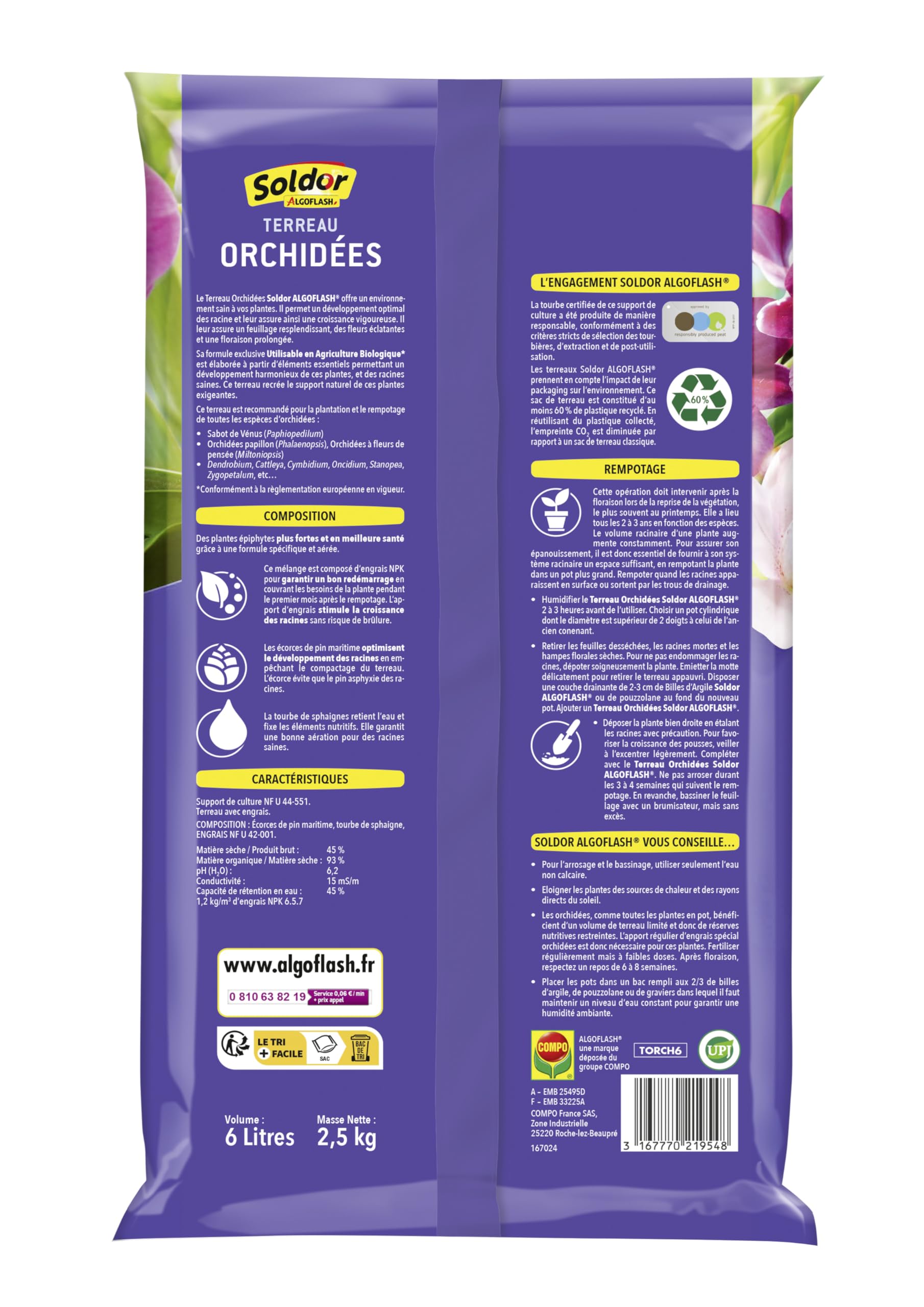 Algoflash Orchideenerde, transparent