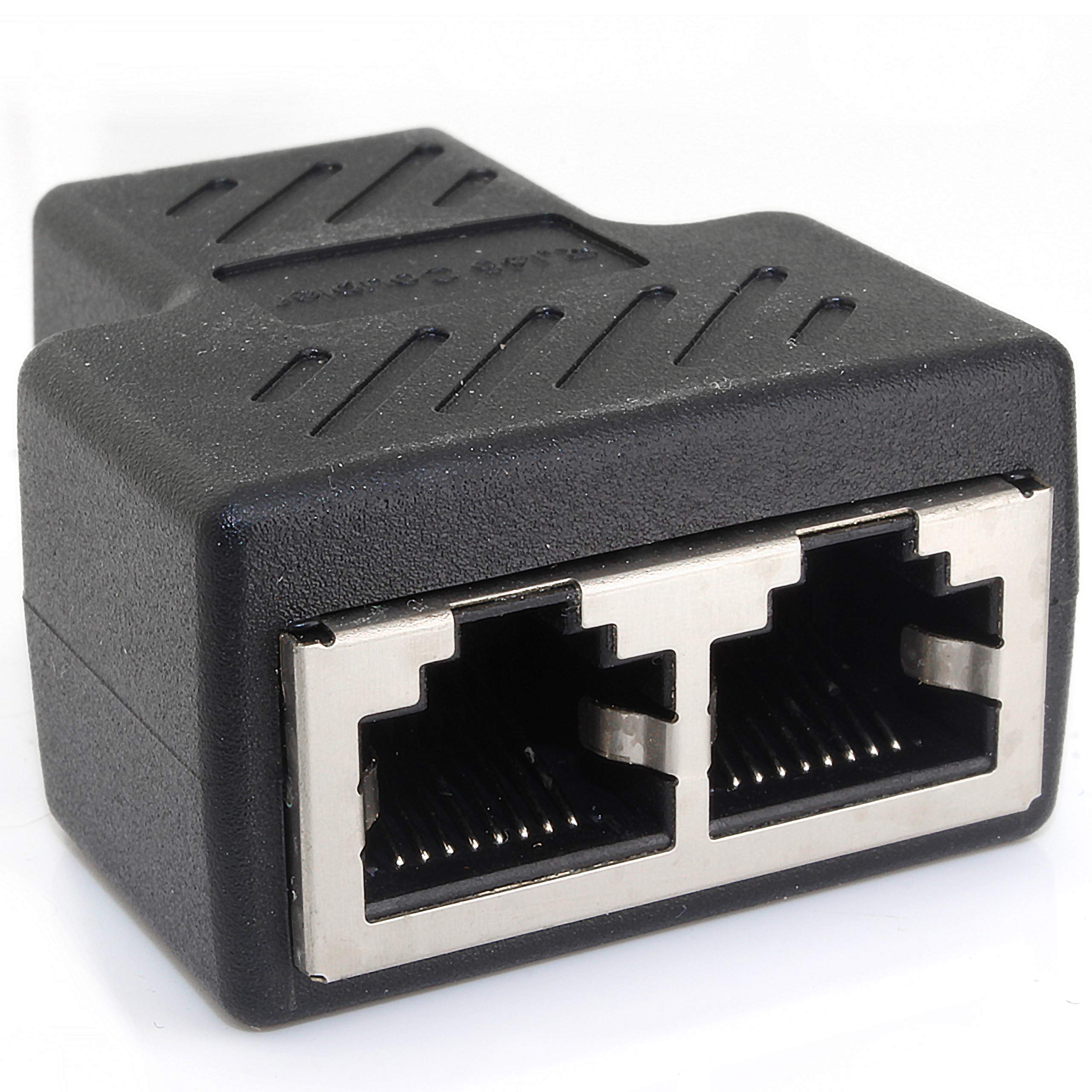 1aTTack.de Cat.6A Network Cable Connector Adapter Splitter RJ45 Compatible with Cat5 Cat6 Cat7 Cat8 1 Piece