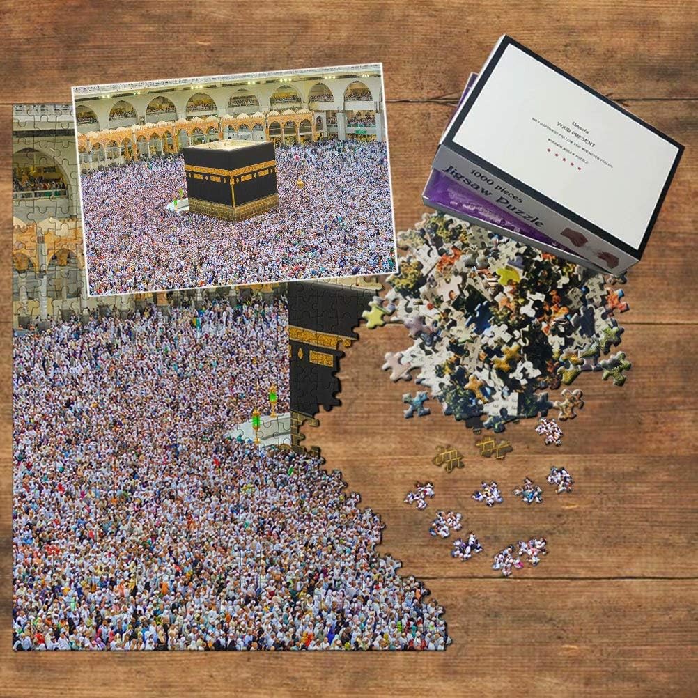 Grand Mosque Makkah Saudi Arabia Jigsaw Puzzle 1000 Piece Game Artwork Travel Souvenir Wooden