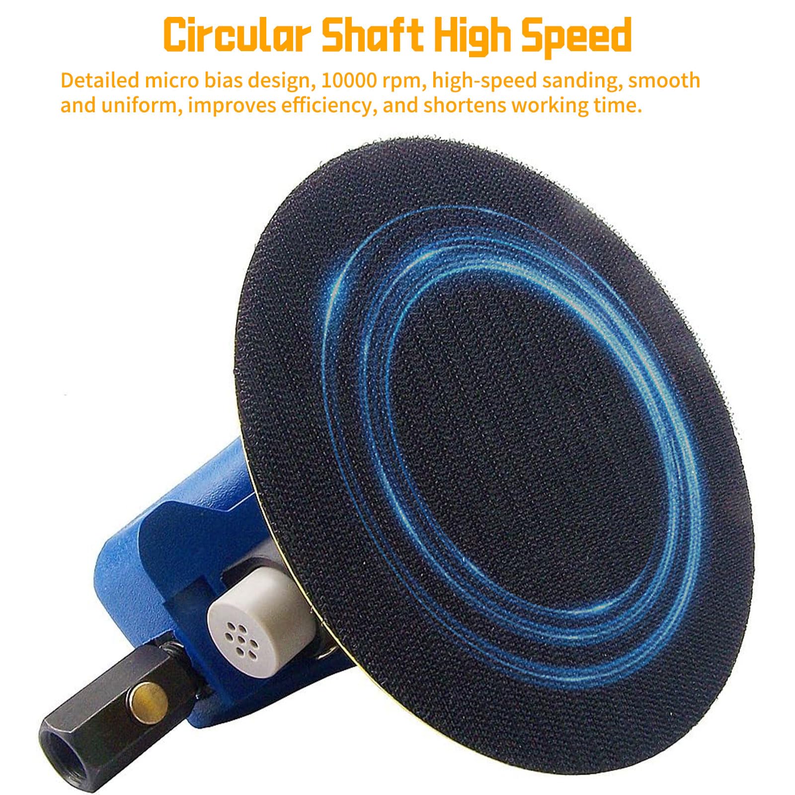 Levigatrice Pneumatica Orbitale 125mm - 10000 Giri/Min, Per Lucidatura Legno E Metallo - Foto 10