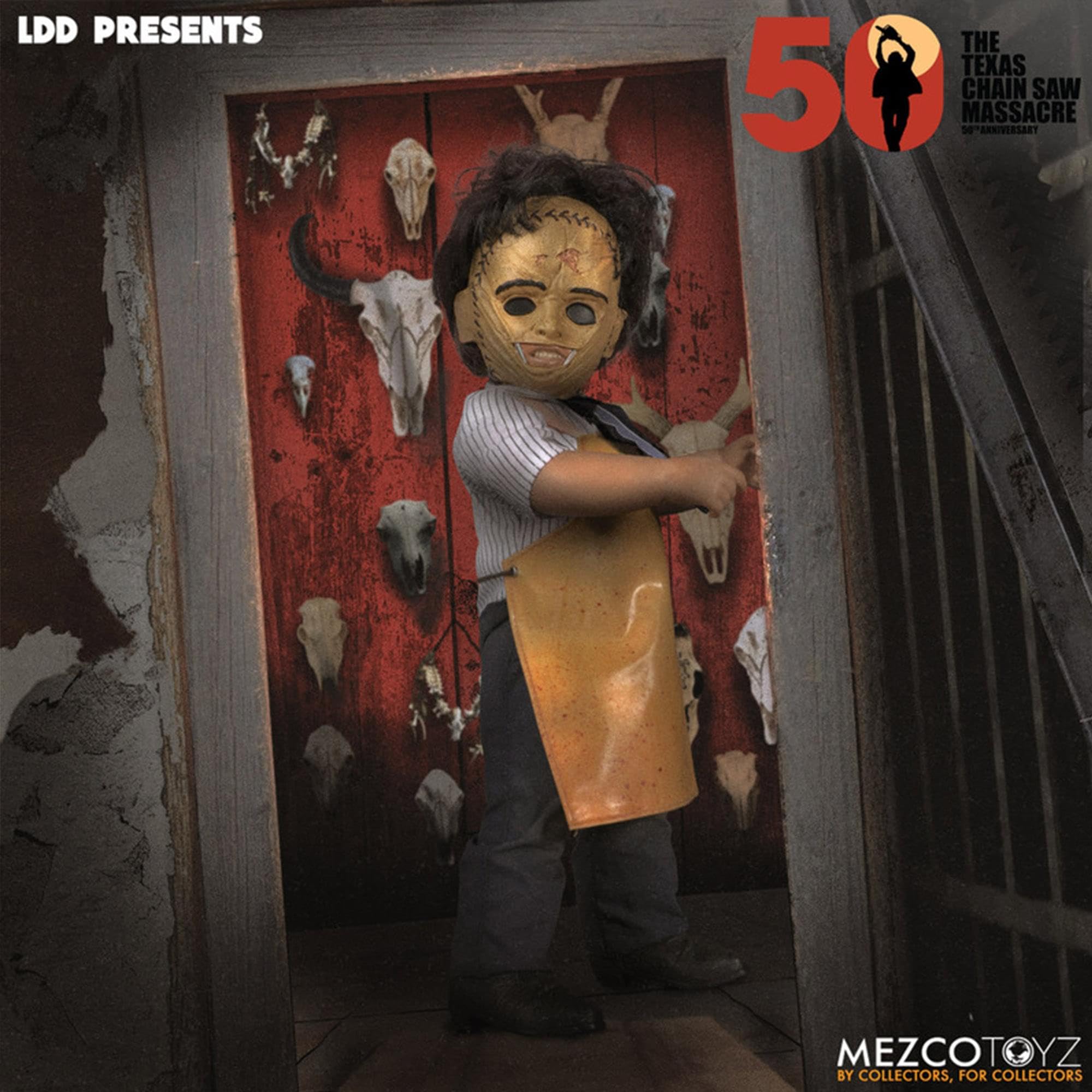 【期間限定】Living Dead Dolls Leatherface Mezco TOYZ LLC Leatherface Deluxe Edition 50th Anniversary Fig