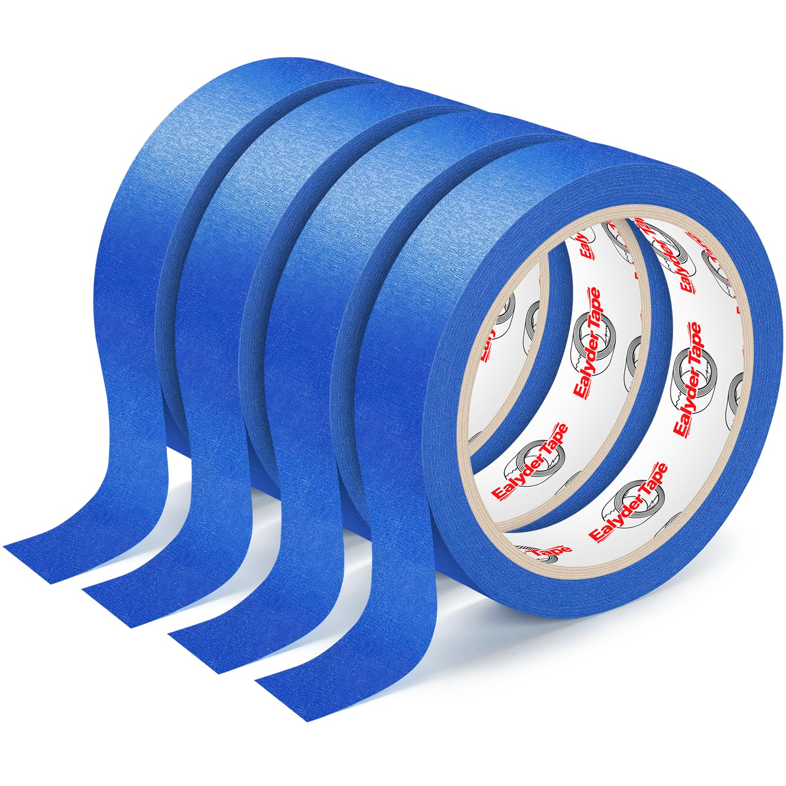 Ealyder Tape 4 Rolls Blue Painters Tape, 24mm x 20m Premium Masking Tape, Paint Tape for Multi-Purpose, Painting, DIY Crafts Protects Surfaces, Easy Removal, Total 80m