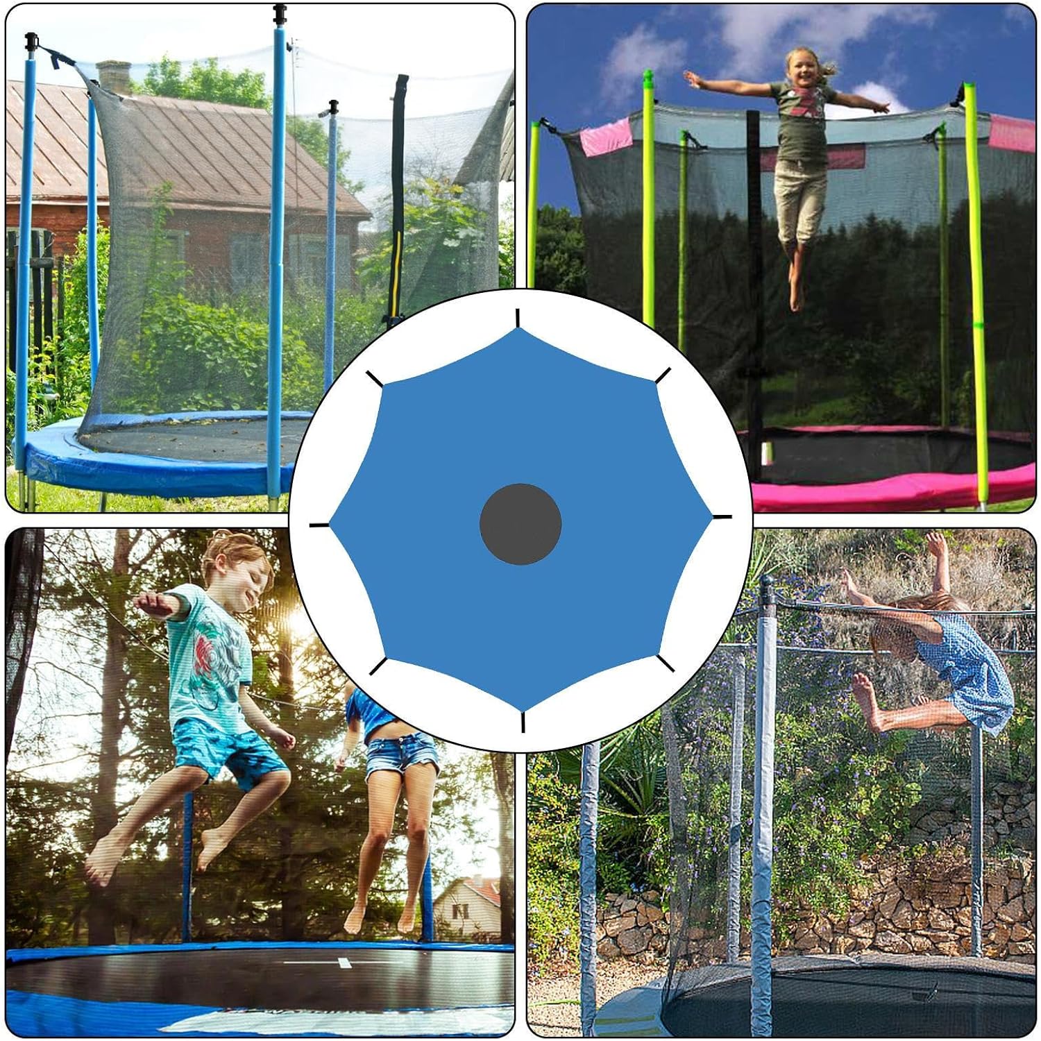 Trampoline Top Cover,Sun-Protection Trampolines Canopy | Easy to Install Trampoline Top Cover for Outdoor Playground, Trampolines, Sunshade Accessories