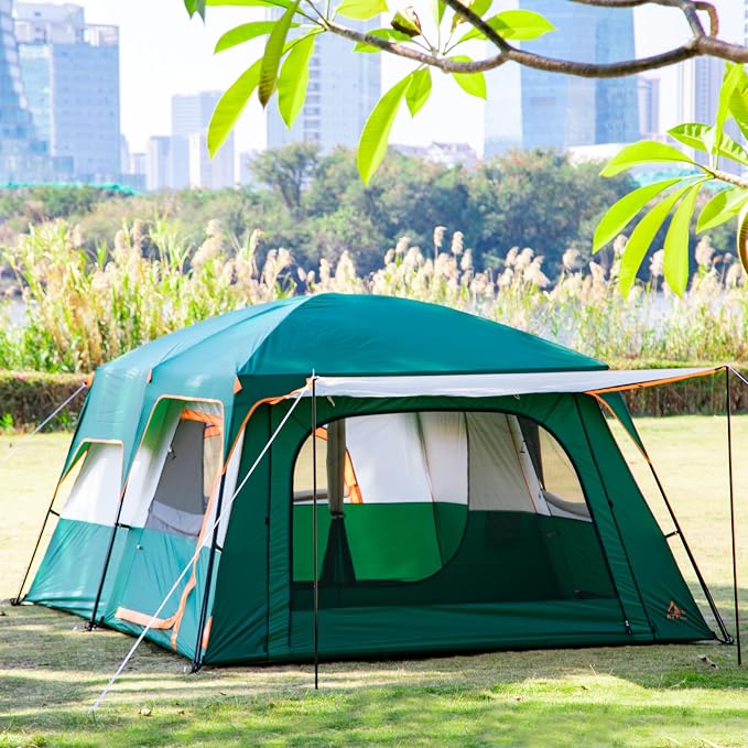 Carpa Familiar 12 Personas 2 Habitaciones Impermeable miniatura 10