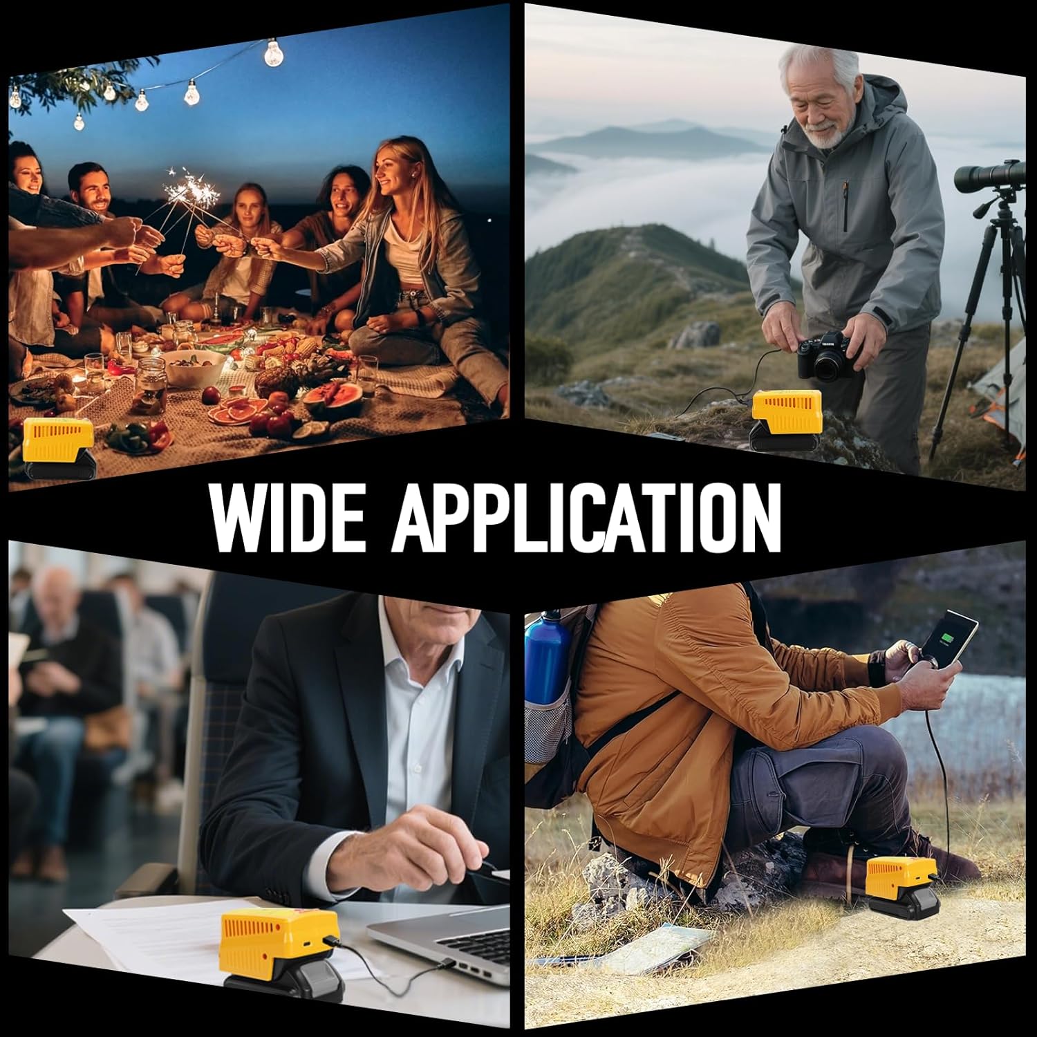 Battery Charger for Dewalt 20V Battery, Charger Adapter with Type-C Fast Charging and USB Port, Compatible with 18V/20V/60V Lithium-Ion Batteries(No Battery) - Image 7