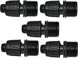 Aerzetix Set 3 Raccordi Con Rubinetto Per Tubo Irrigazione A Goccia 16mm - 2