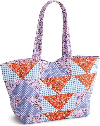 Vera Bradley Women's Premium Cotton Small Hathaway Tote Bag