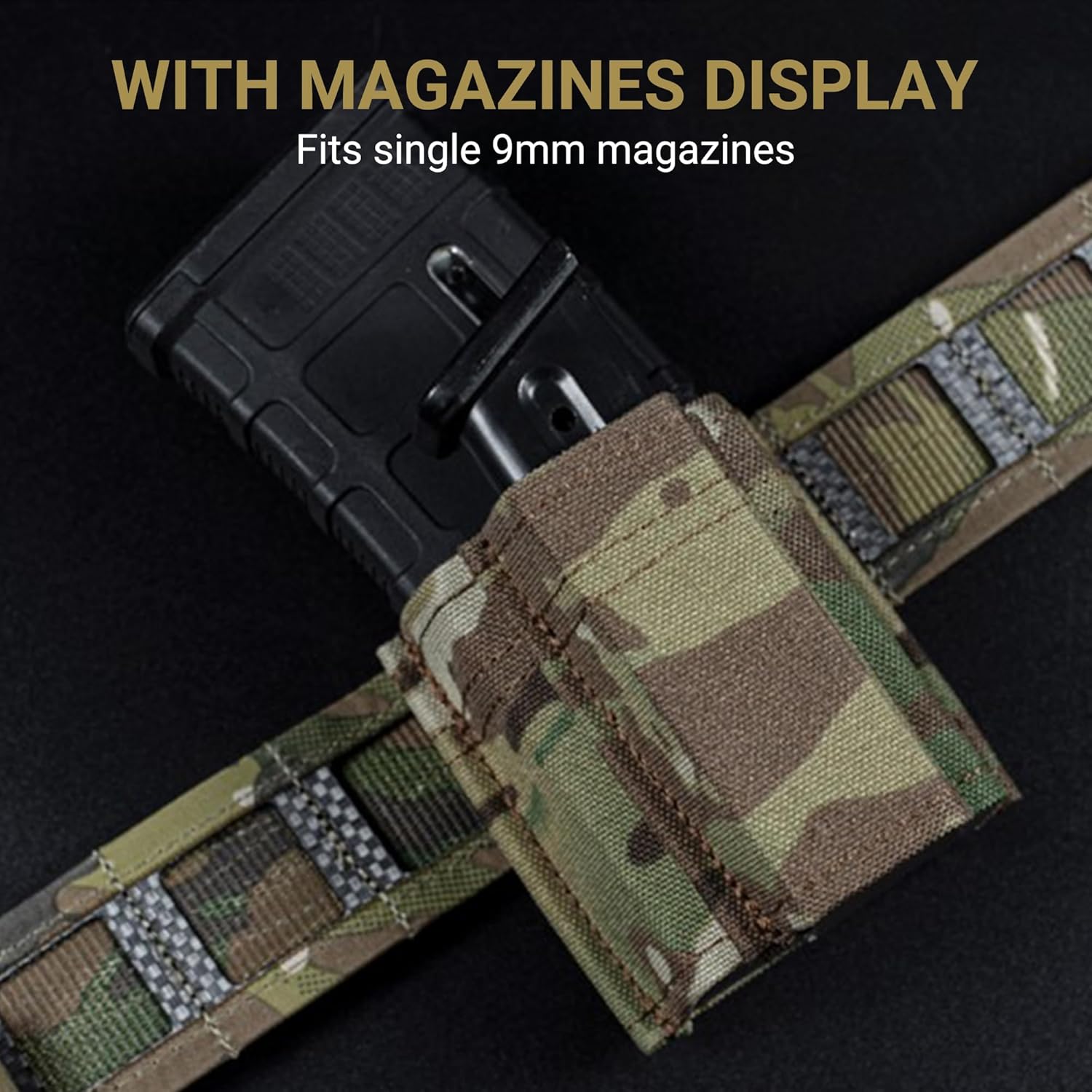 UniPro MG-F-07-CP 9MM & 5.56 Stack Mag Pouch – Tactical Nylon Magazine Holder, MOLLE Compatible, Compact & Durable (3.54" x 2.56" x 4.13") - Image 7