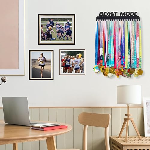 Vista 72 de Goutoports Soporte de exhibición para medallas, She Believed She Could She Did, colgador de pared personalizado para corredor de carreras 06 Gimnasia